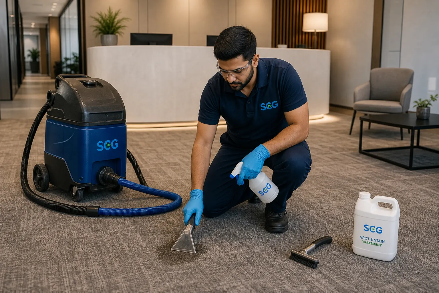 Sydney Clean Group cleaners working in a Mascot office tenancy